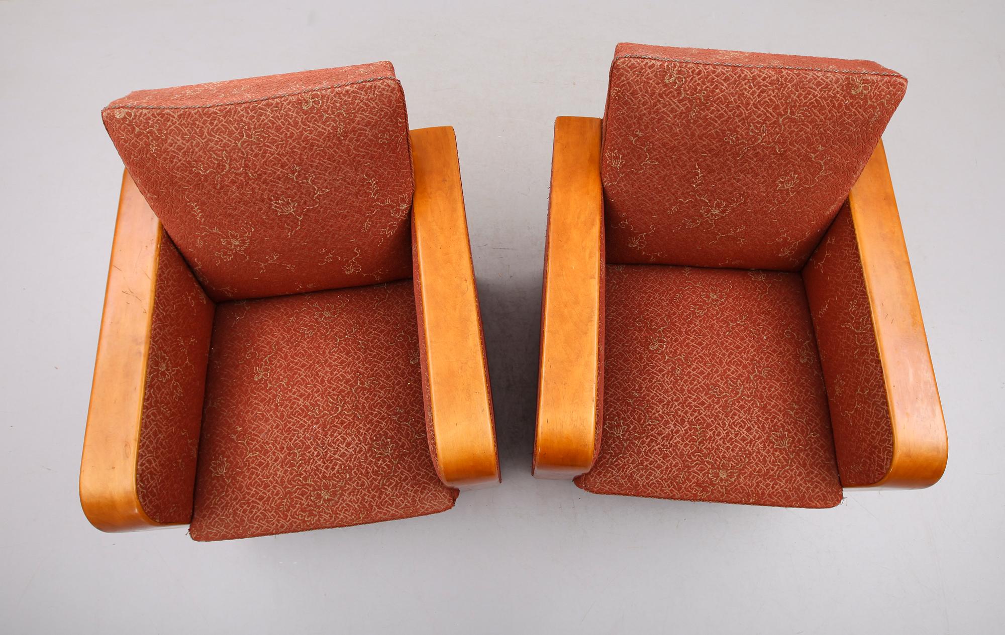 FÅTÖLJER, 1 par, 1900-talets första hälft.