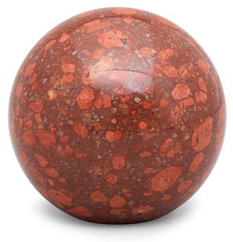 658. A Swedish porphyry 19th century paper weight.