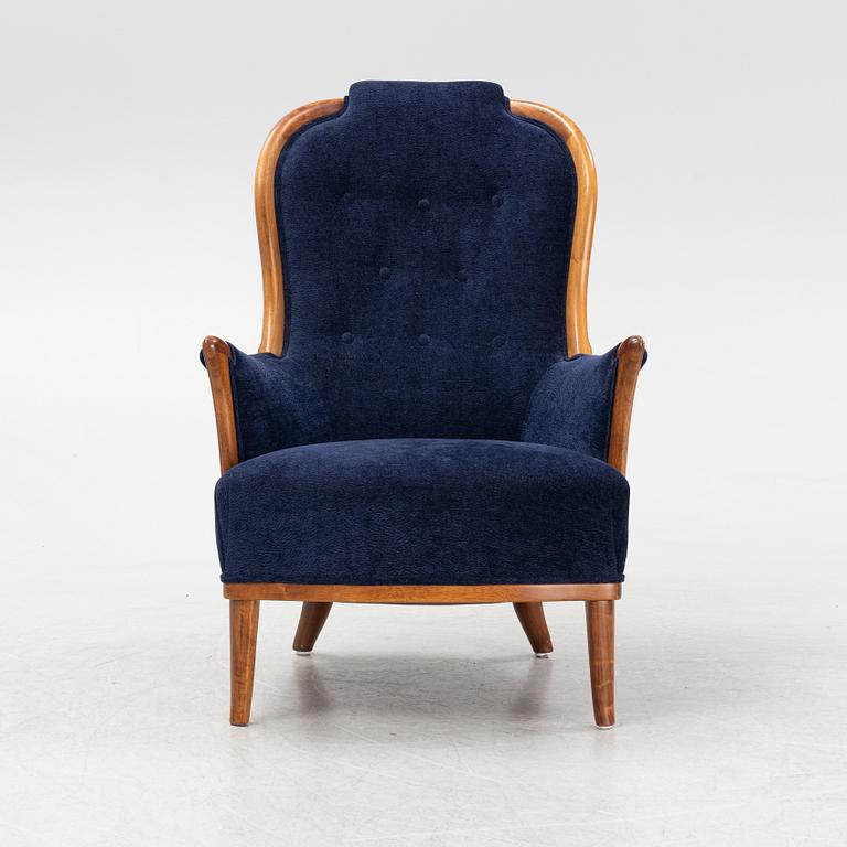 Carl Malmsten, a 'Vår fru' armchair, O.H. Sjögren, second half of the 20th Century.
