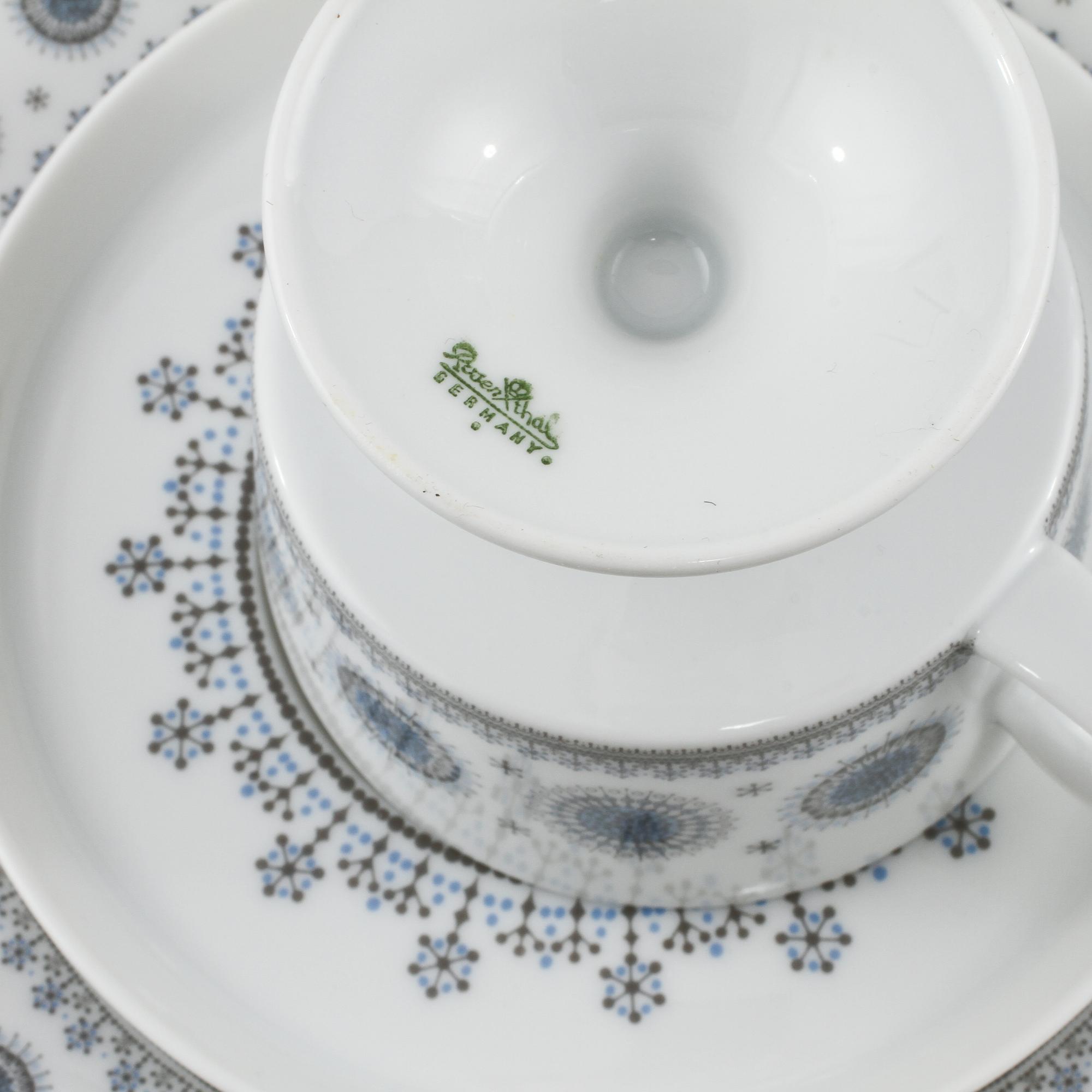 SERVISDELAR, 27 delar, porslin, Rosenthal, 1900-talets andra hälft.