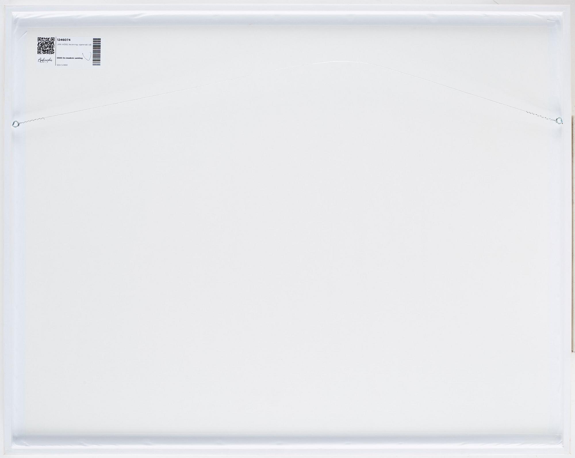 JAN VOSS, drawing, signed.