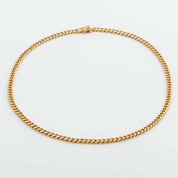 COLLIER 18K guld, pansarlänk, 40,7 g.