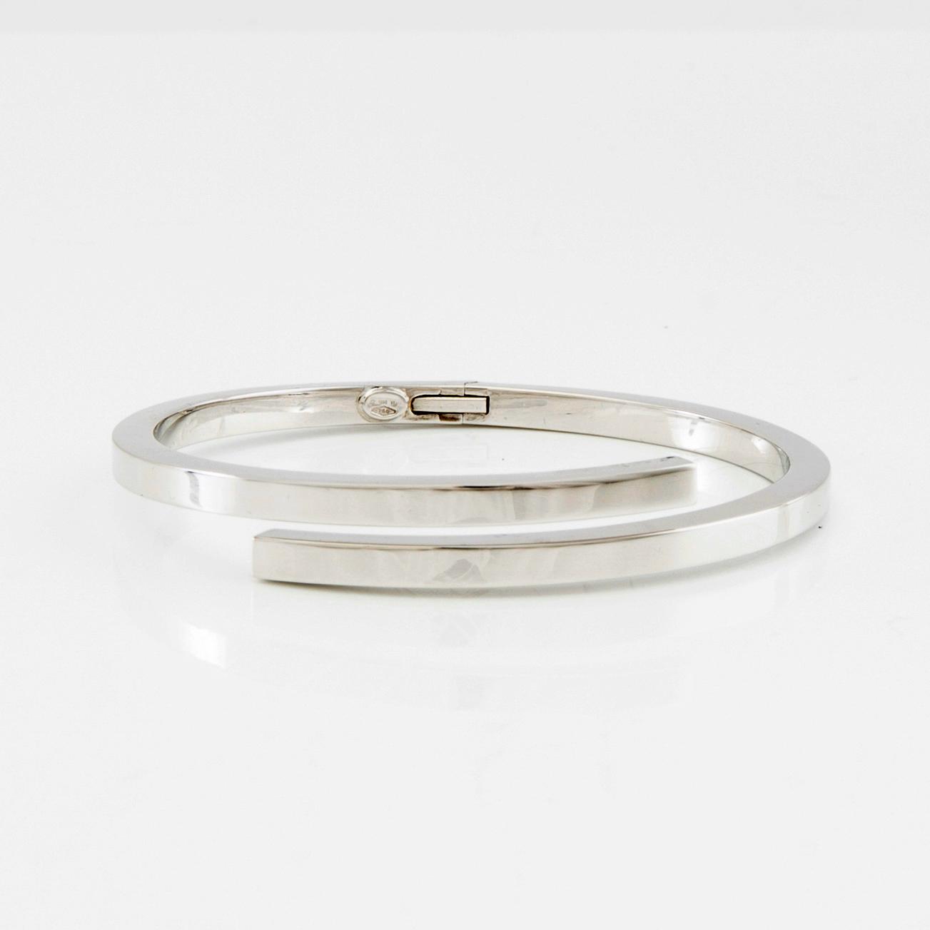 Stelt armband 18K vitguld, Cecchinato Trissino Vicenza Italy.