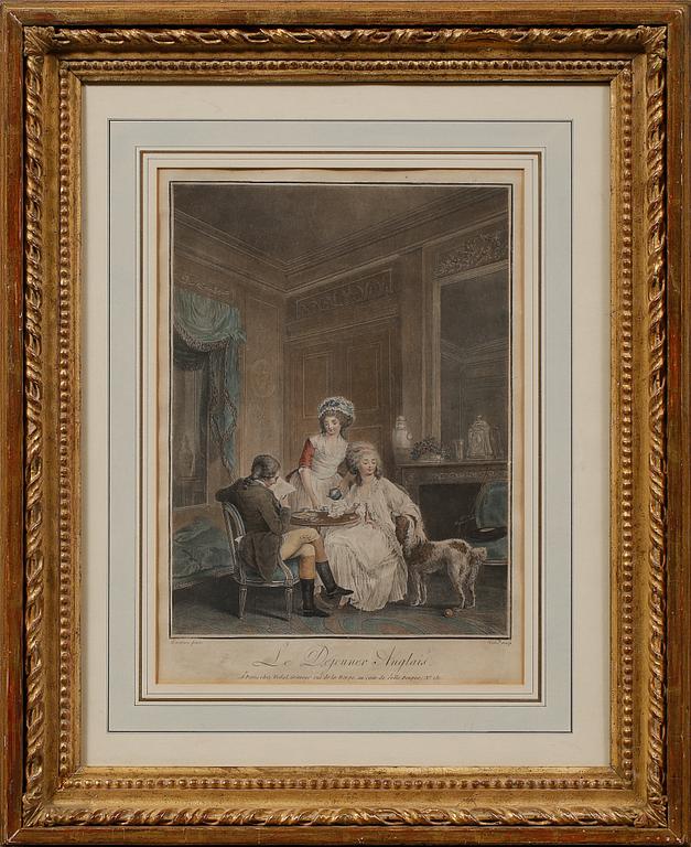 GRAFISKA BLAD, 2 st, efter Nicolas Lafrensen, 1700/1800-tal.