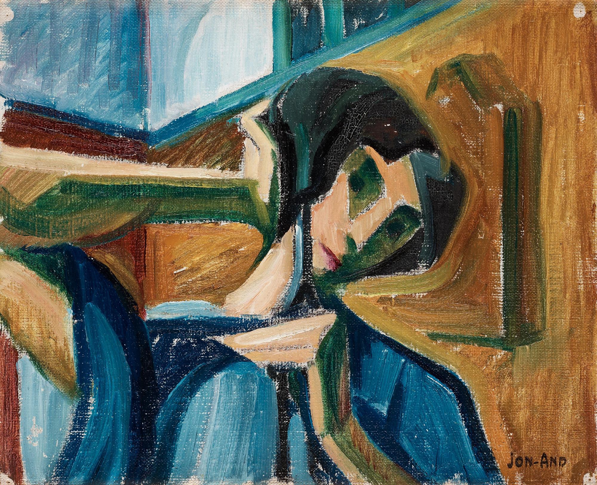 John Jon-And, "Dam med locktång".