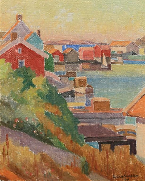 ELLIS WALLIN, olja på duk. Sign och dat -69.