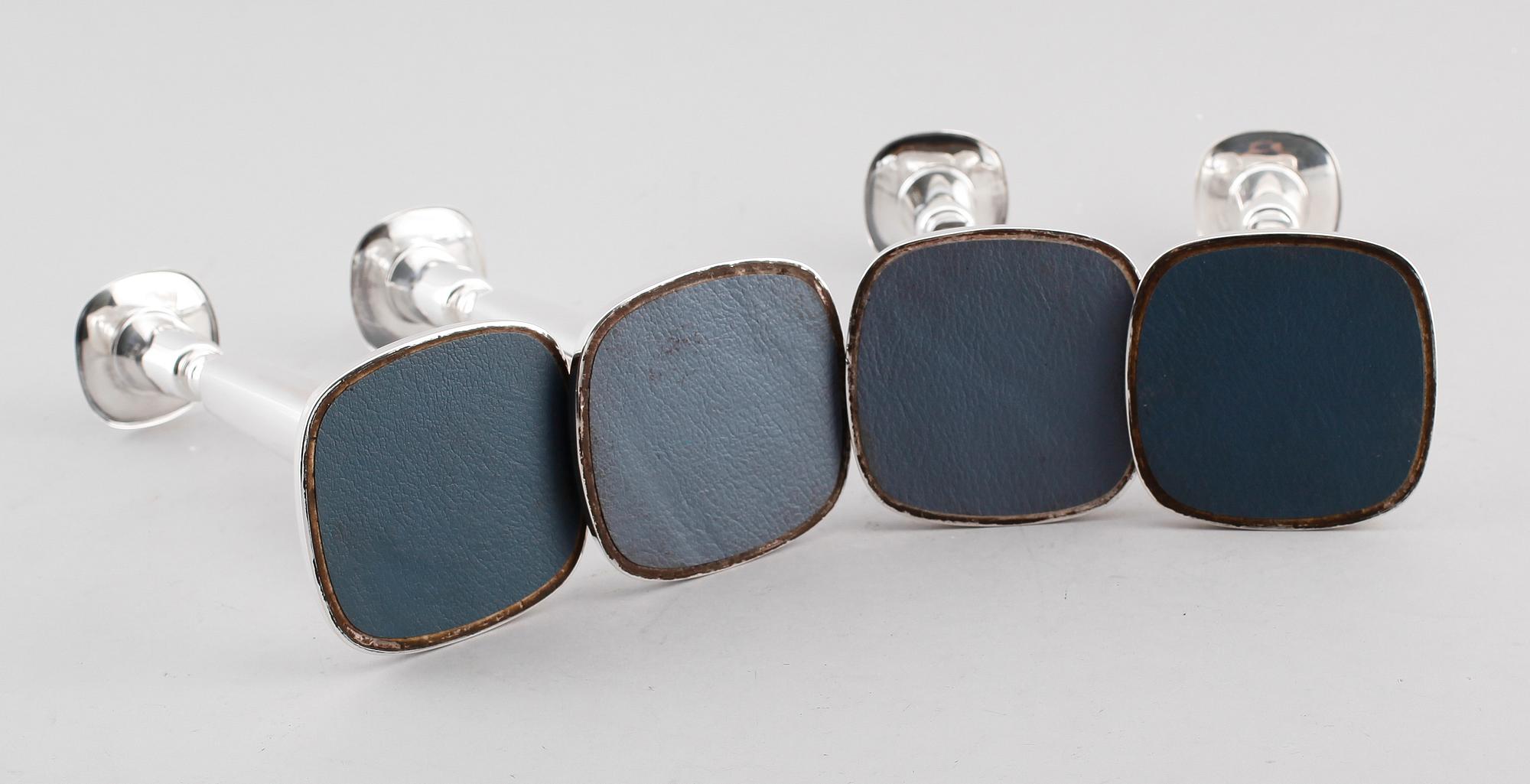 LJUSSTAKAR, 4 st, silver, Thore Eldh, Göteborg, 1961 respektive 1964.