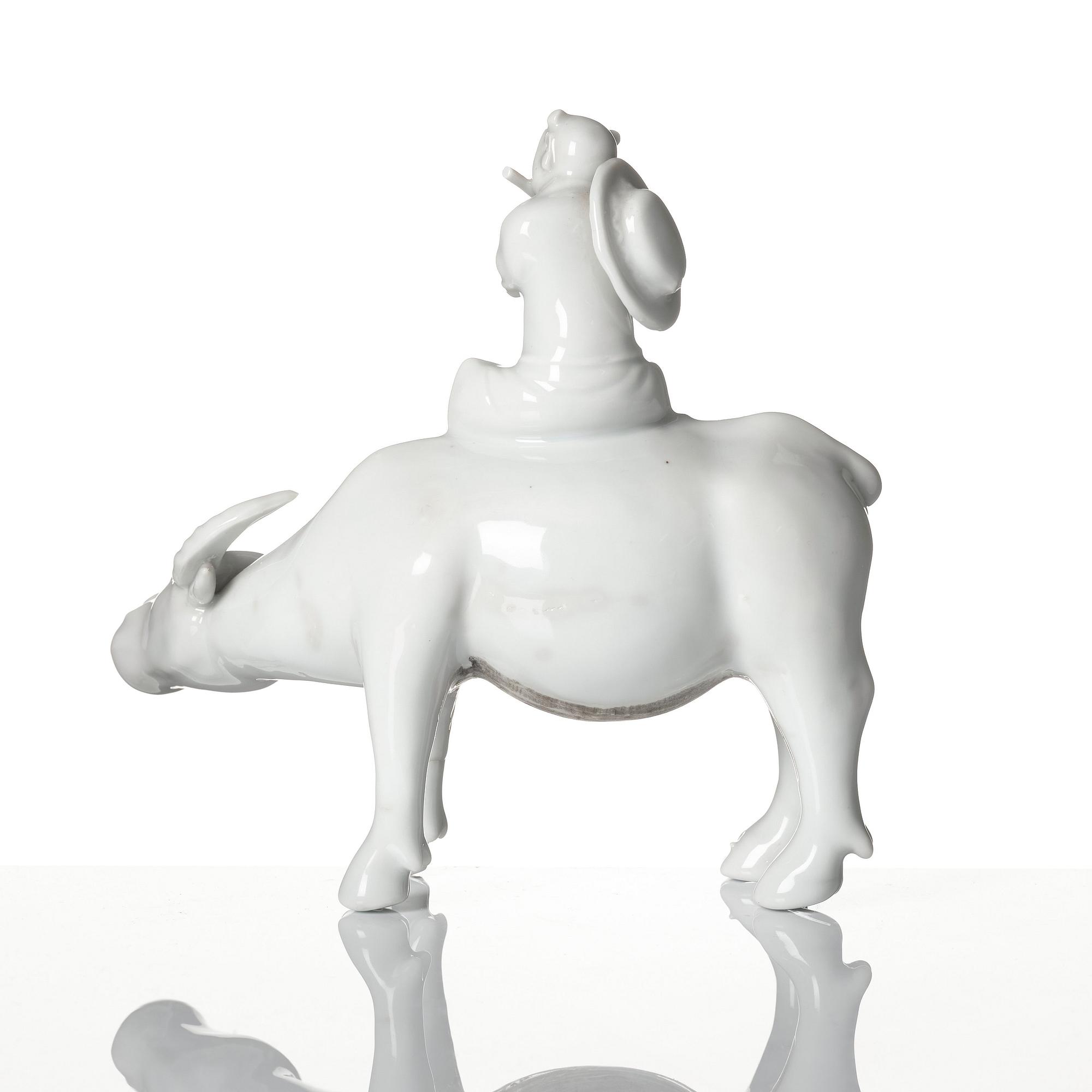 Figurin, blanc de chine. Sen Qingdynasti.