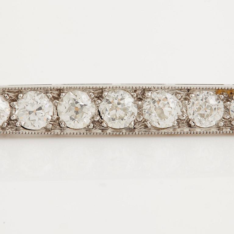 A old cut diamond brooch.