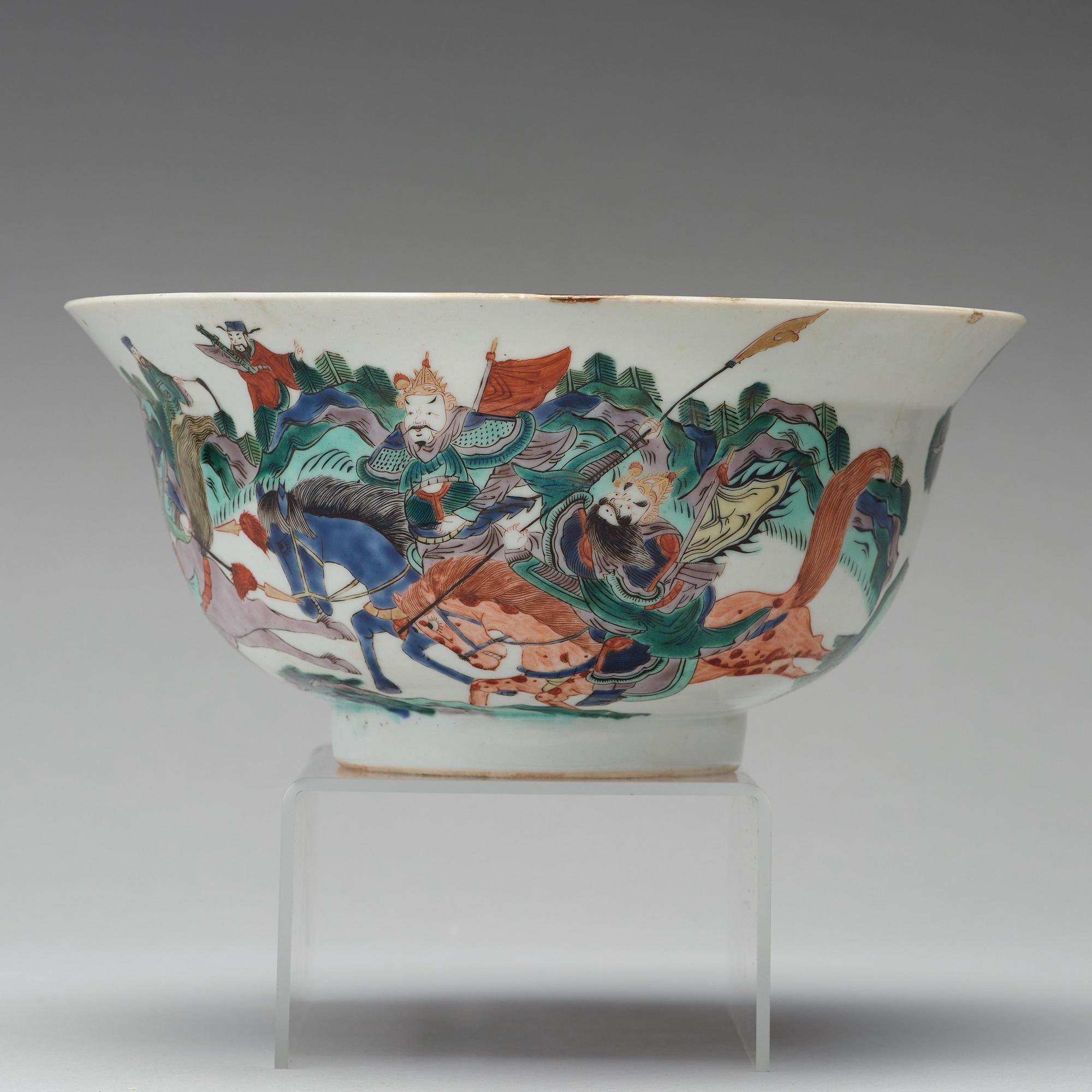 SKÅL, porslin. Qingdynastin, Kangxi (1662-1722).