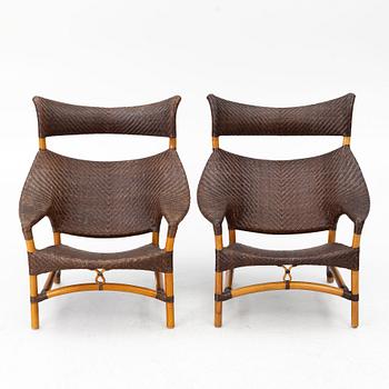 Yuzuru Yamakawa, A pair of 'CL-261' armchairs, Yamakawa Rattan Japan Inc, 2000s.