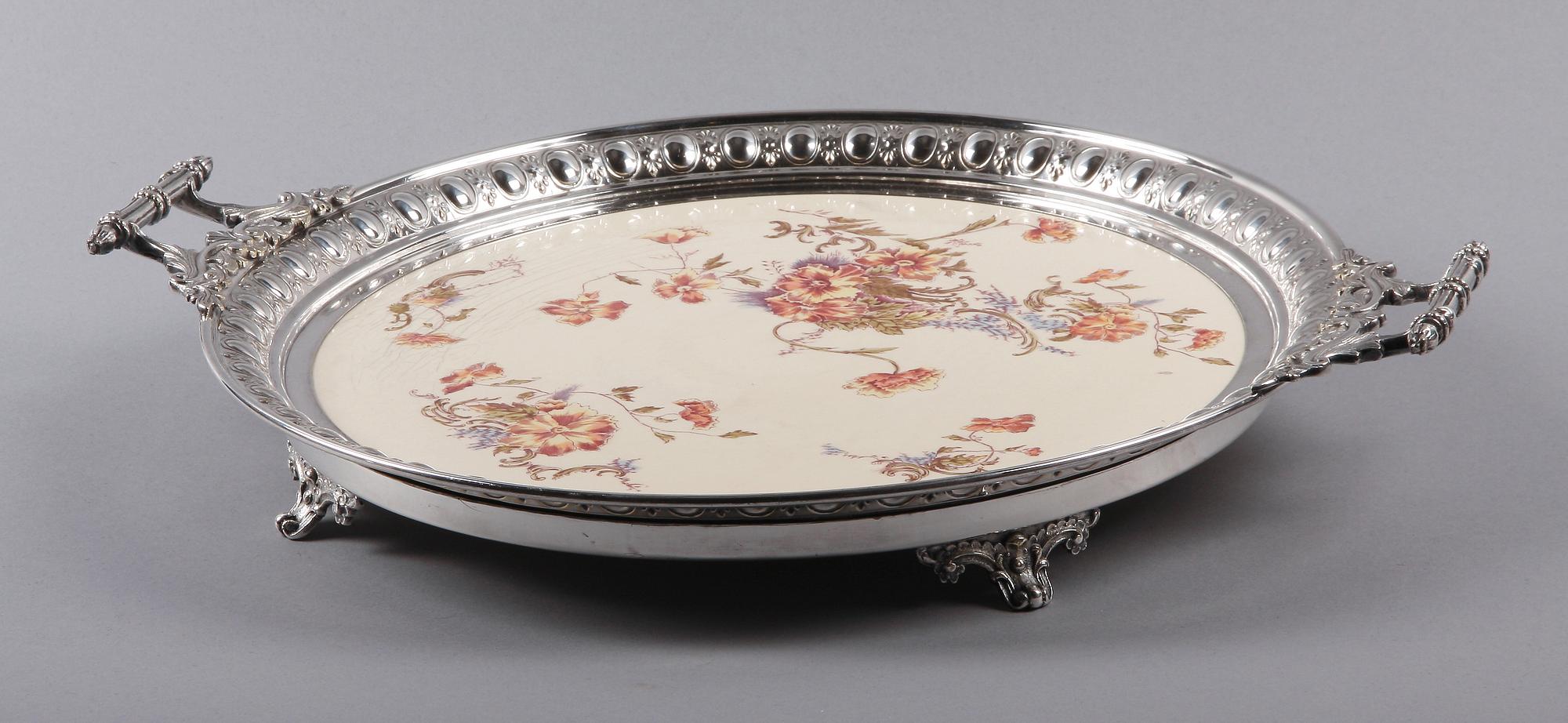 BRICKA, flintgods o nysilver, Rörstrand samt Östberg & L, sekelskiftet 1900.