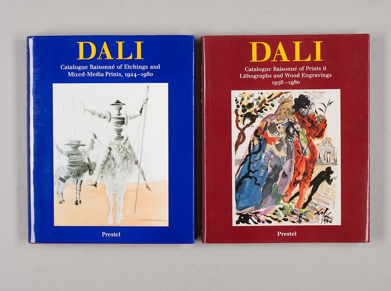 BÖCKER, 2 st, Salvador Dali, Catalogue Raisonne of Etchings and Mixed-Media prints och Catalogue Raisonne of Prints II.
