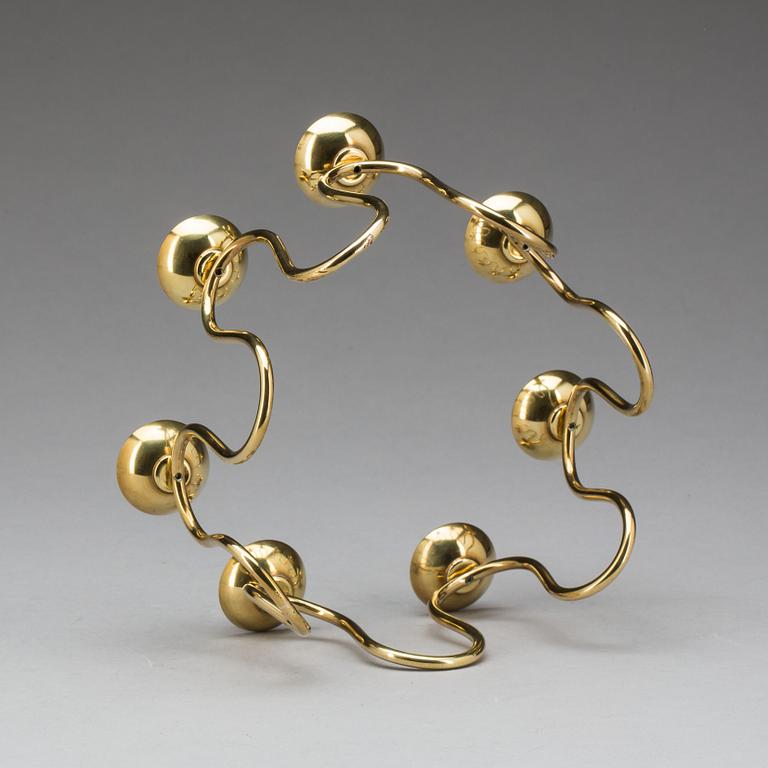 LJUSSTAKE, mässing, "Arvika", firma Svenskt Tenn, 1900-talets andra hälft.