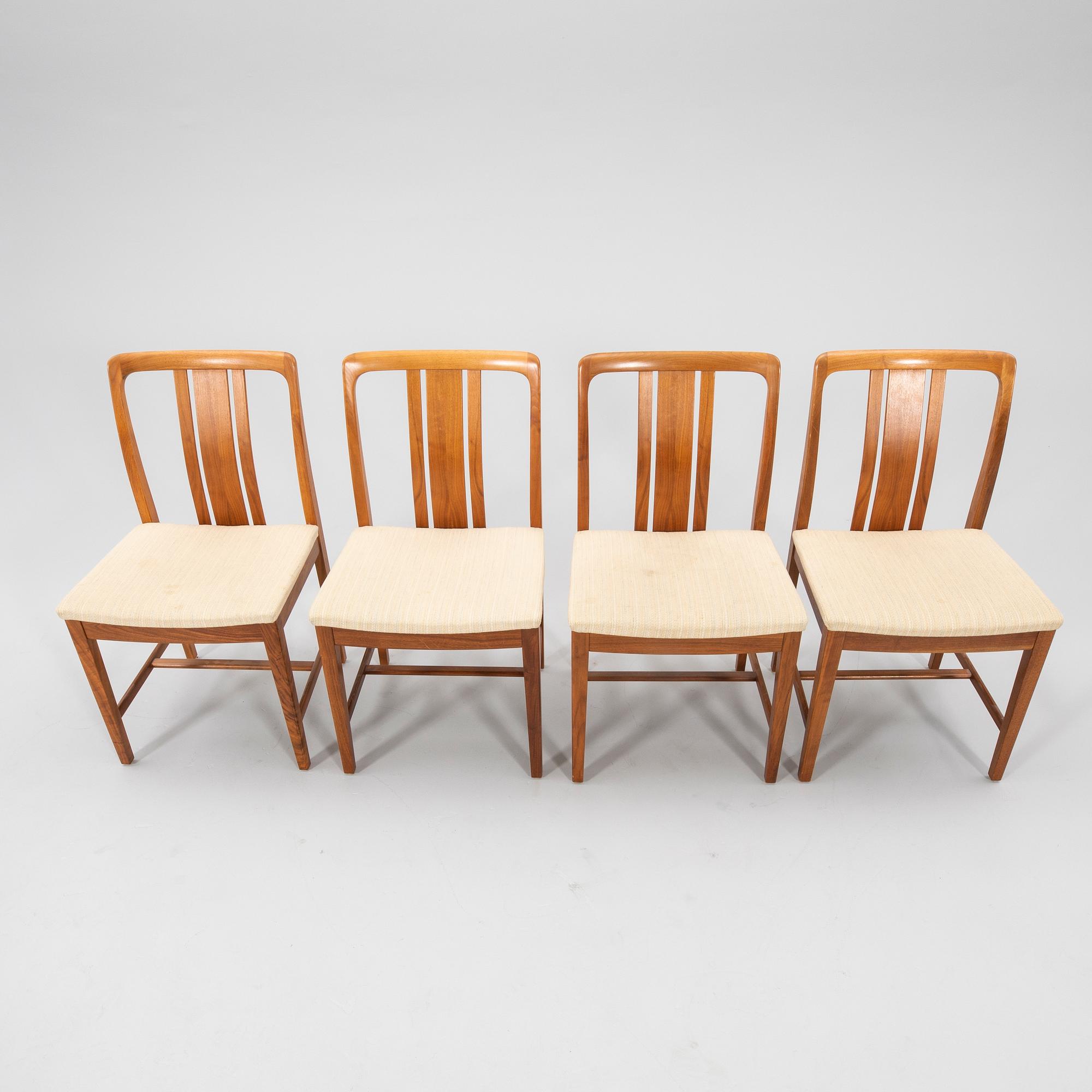 Chairs 4 pcs AB Linde Nilsson Lammhult 1960s.