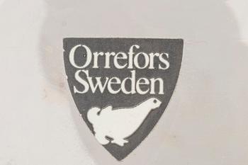 ANNE NILSSON ljusstakar 3 st "Celeste"  Orrefors sent 1900-tal glas.