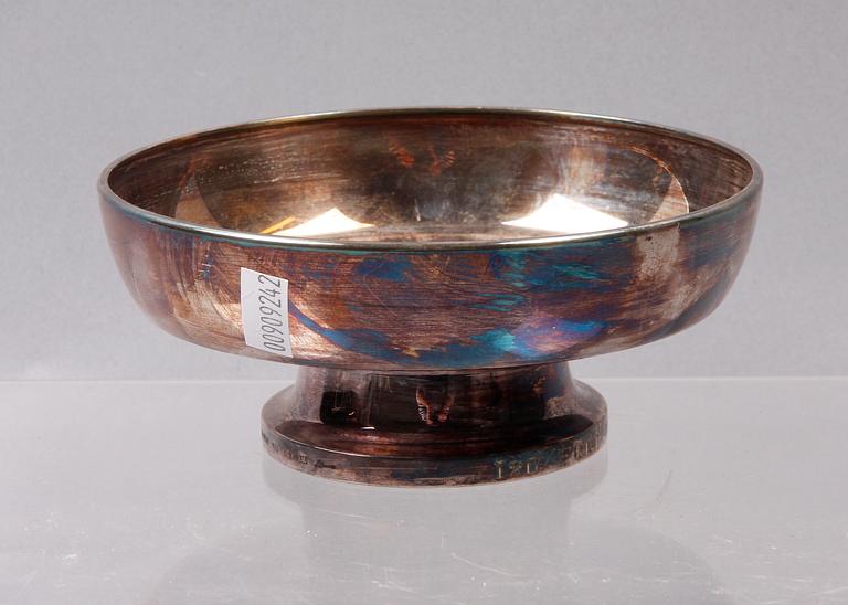 SKÅL PÅ FOT, silver, MGAB, Uppsala 1975.