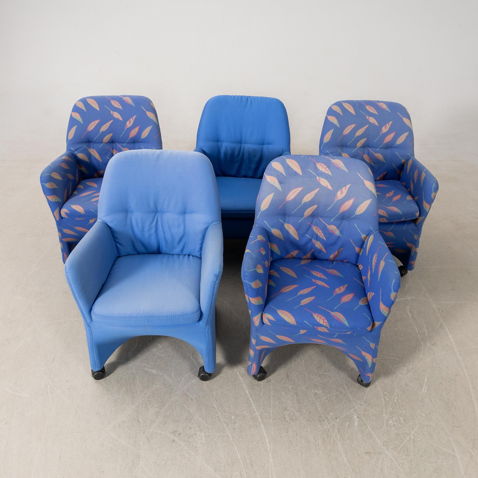 Armchairs 5 pcs DUX 1980s/90s.