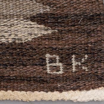 BERIT KOENIG , A CARPET, "Viggen, grå", flat weave, ca 242 x 184,5 cm, signed SH BK.
