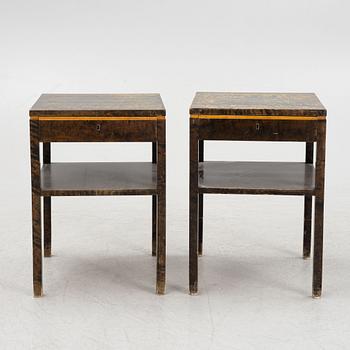 Otto Schulz, a pair of bedside tables, Boet, Gothenburg, 1930's.