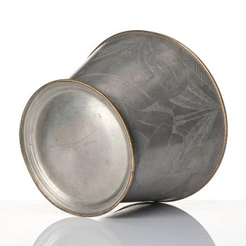 Tyra Lundgren, a rare pewter bowl model "630", Firma Svenskt Tenn, Stockholm 1931.