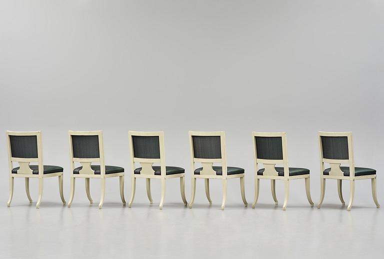 A set of eight (6+2) klismos-chairs attributed to C. J. Wadström (master 1788-1816).