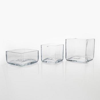 Heidi Blomstedt, a set of three "Lumi glass" vases, made to order, manufacturer Kumela.