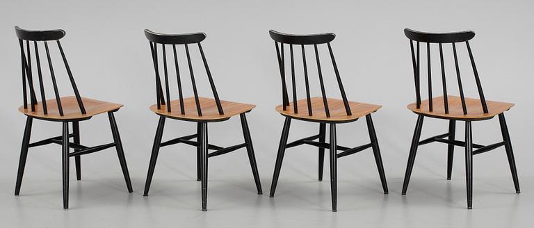 STOLAR, 4 st, "Fanett", Ilmari Tapiovaara, Edsbyverken. Formgiven 1955.