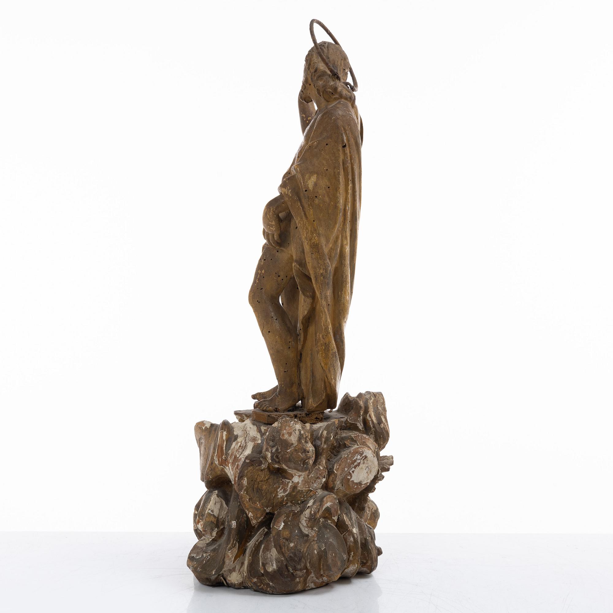 Kyrkoskulptur, sydeuropa, troligtvis 1700-tal.