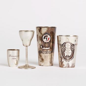 3 prize cups and 1 trophy, Germany, 20th century.