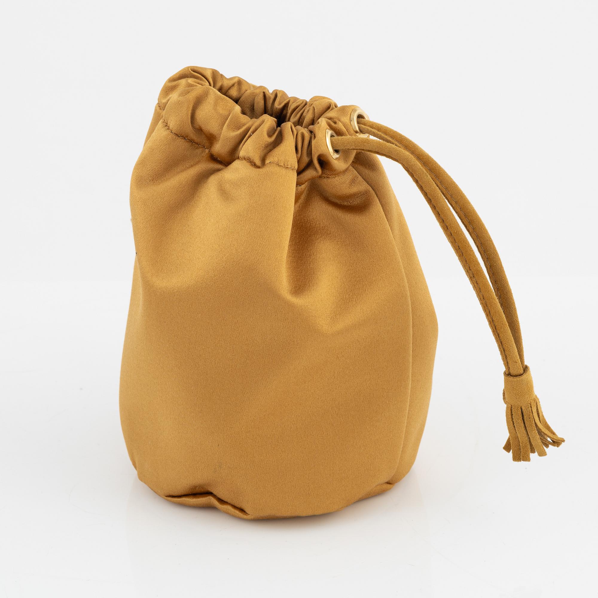 Prada, a satin bag.
