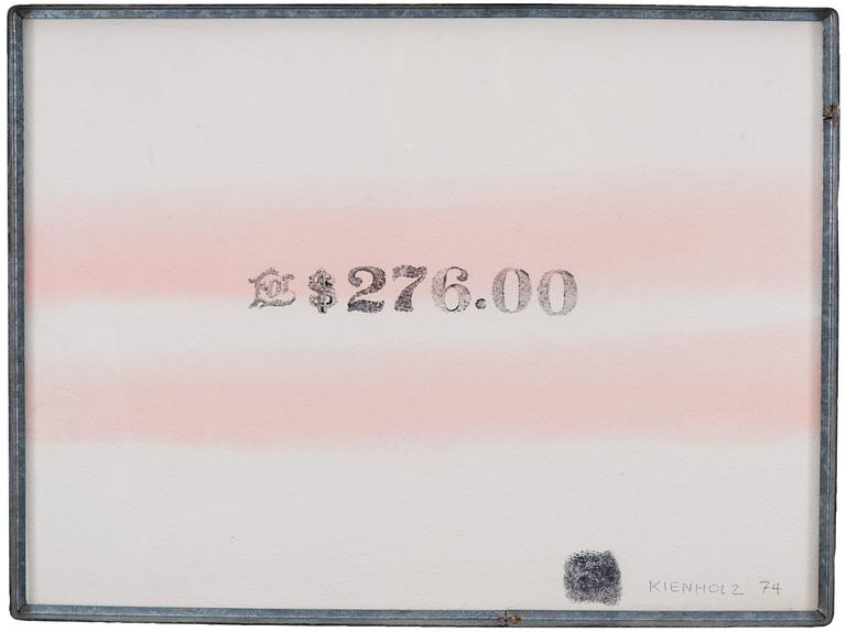 Edward Kienholz, "FOR $276.00".