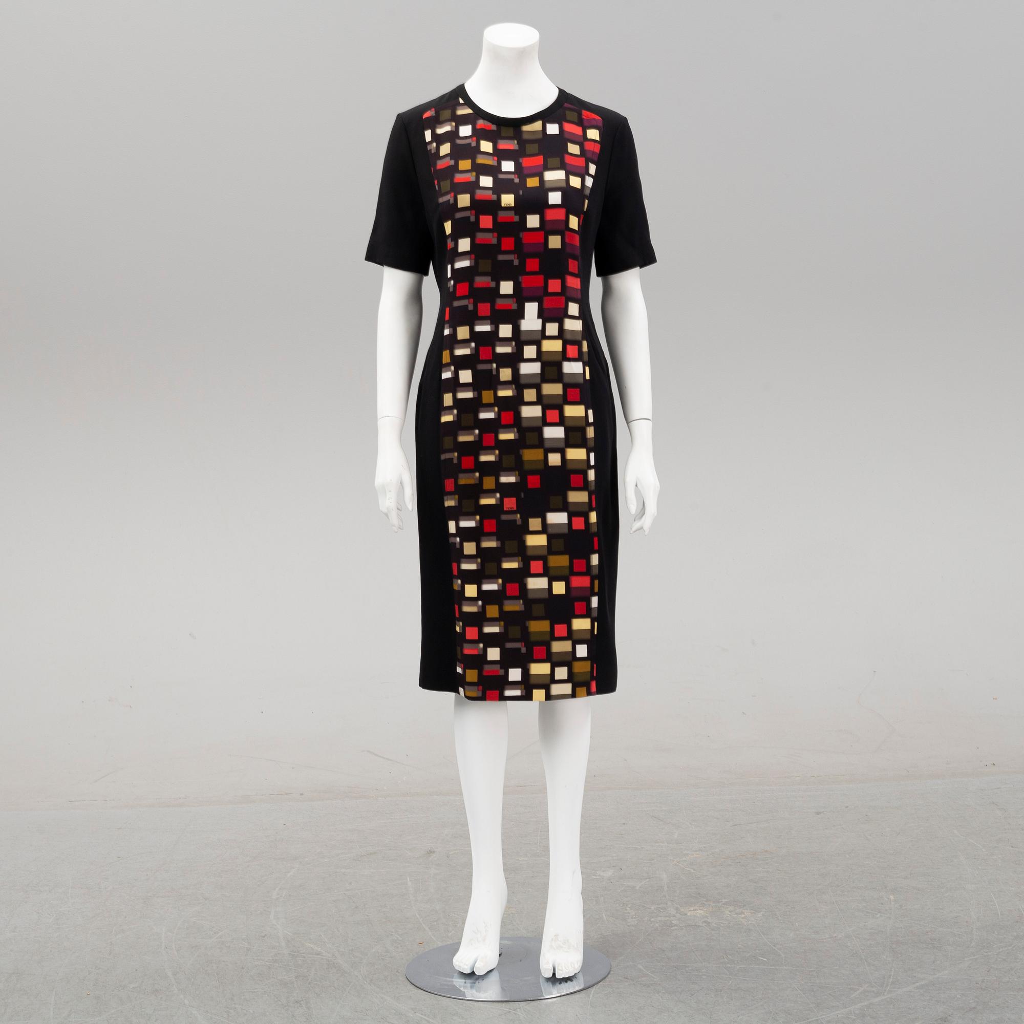 Fendi, a silk dress, Italian size 42.