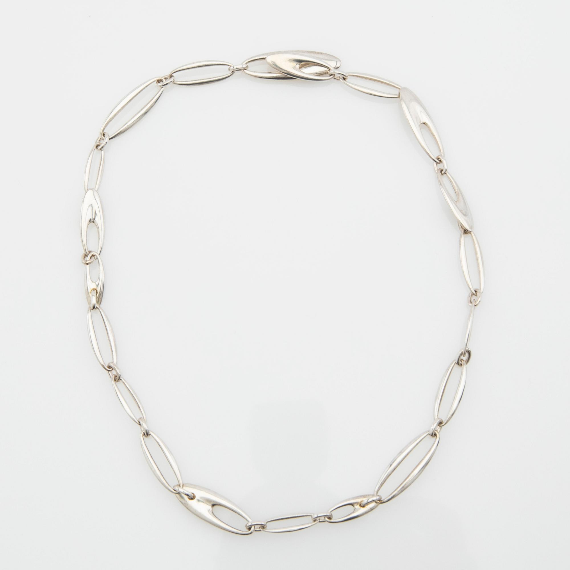 Regitze Overgaard, Necklace, silver, "Zephyr", for Georg Jensen, Denmark.