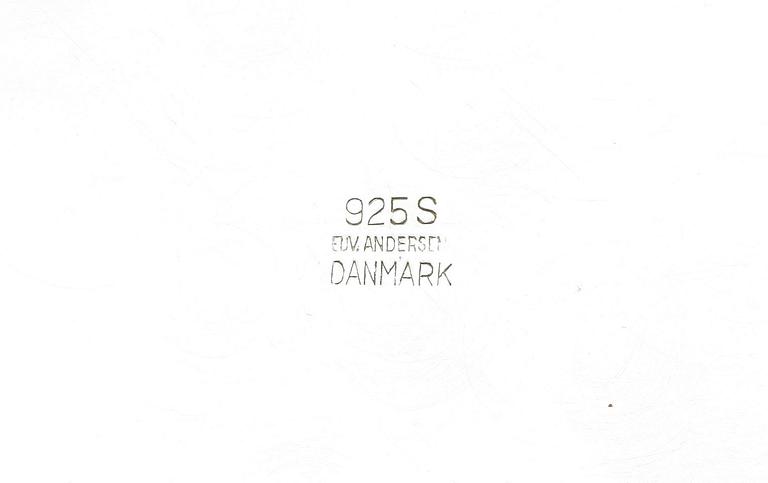 MARGARETEBÄGARE, sterlingsilver, Anderssen, Danmark. Vikt ca 265 gram. 1900-tal.