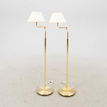 Floor lamps 1 pair, Belysia AB Sweden, later half of the 20th century.