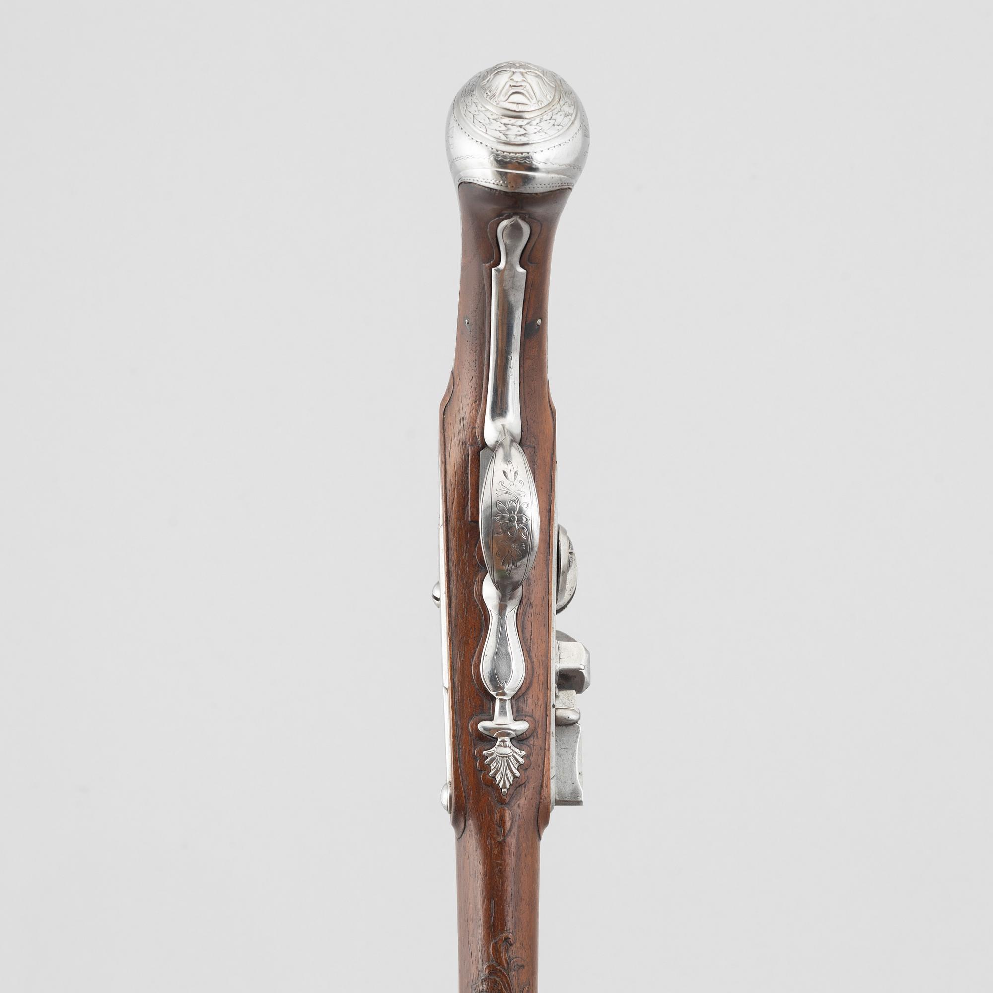 Flintlock pistols, a pair, Franciscus Hillbert Strasbourg (active 1738-1784).