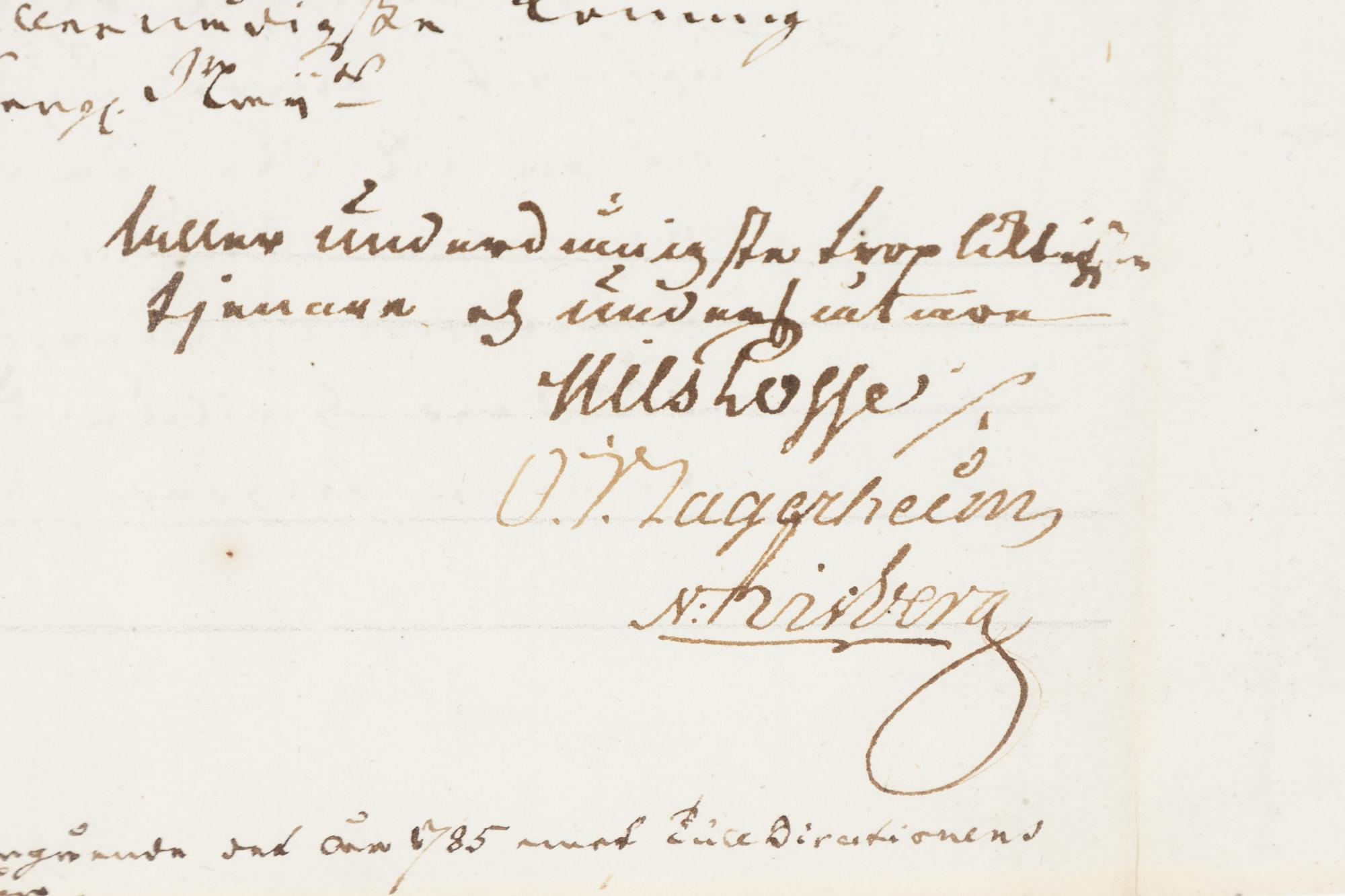 Autograf, Kung Gustav III, Drottningholms slott, 31 oct, 1791. Proveniens: Prof. Torsten Eklund.