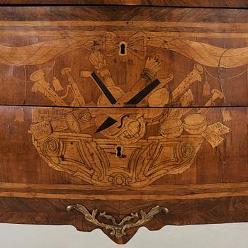 A Louis XV 18th century commode in the manner of Jacques Bircklé, master in Paris 1764.