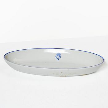 Matservis, 45 delar, porslin, "Kungliga Svenska Segelsällskapet", tillverkad för Nordiska Kompaniet, Rörstrand.