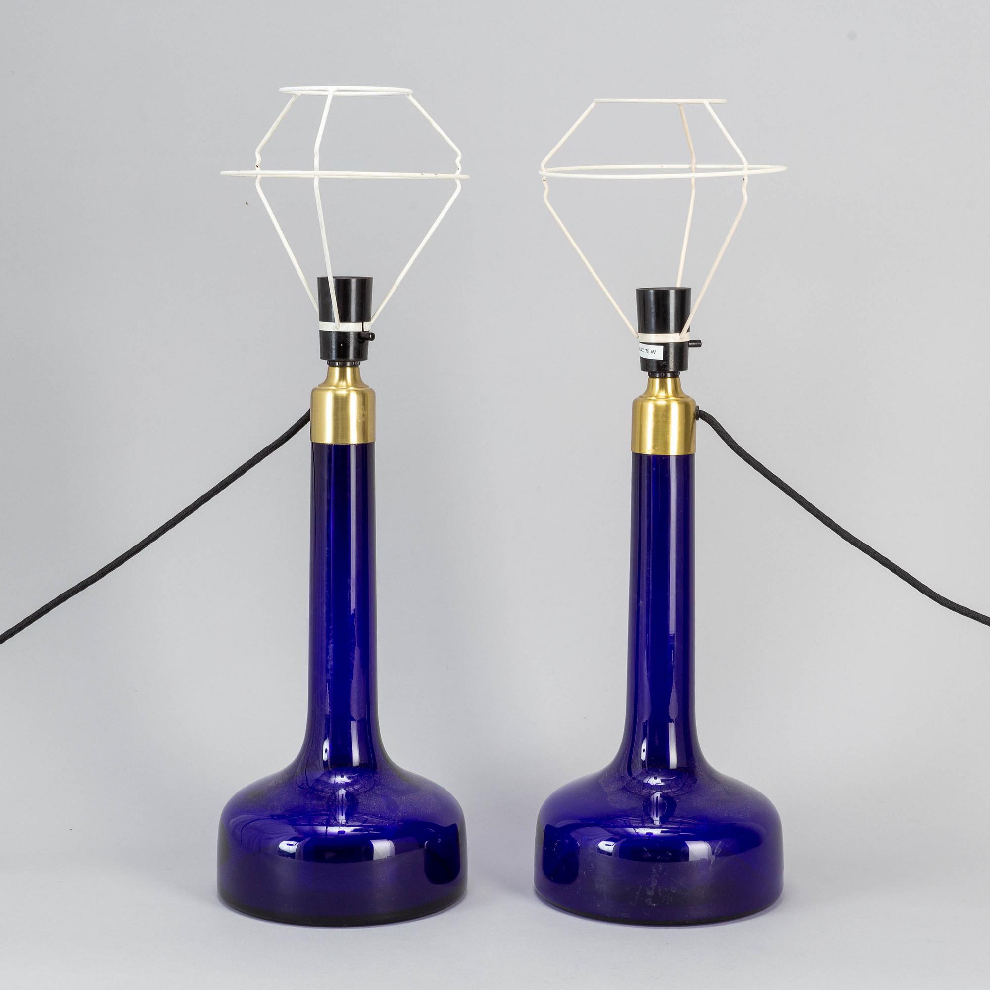 BIILMANN-PETERSEN, two '343' table lamps for Le Klint.