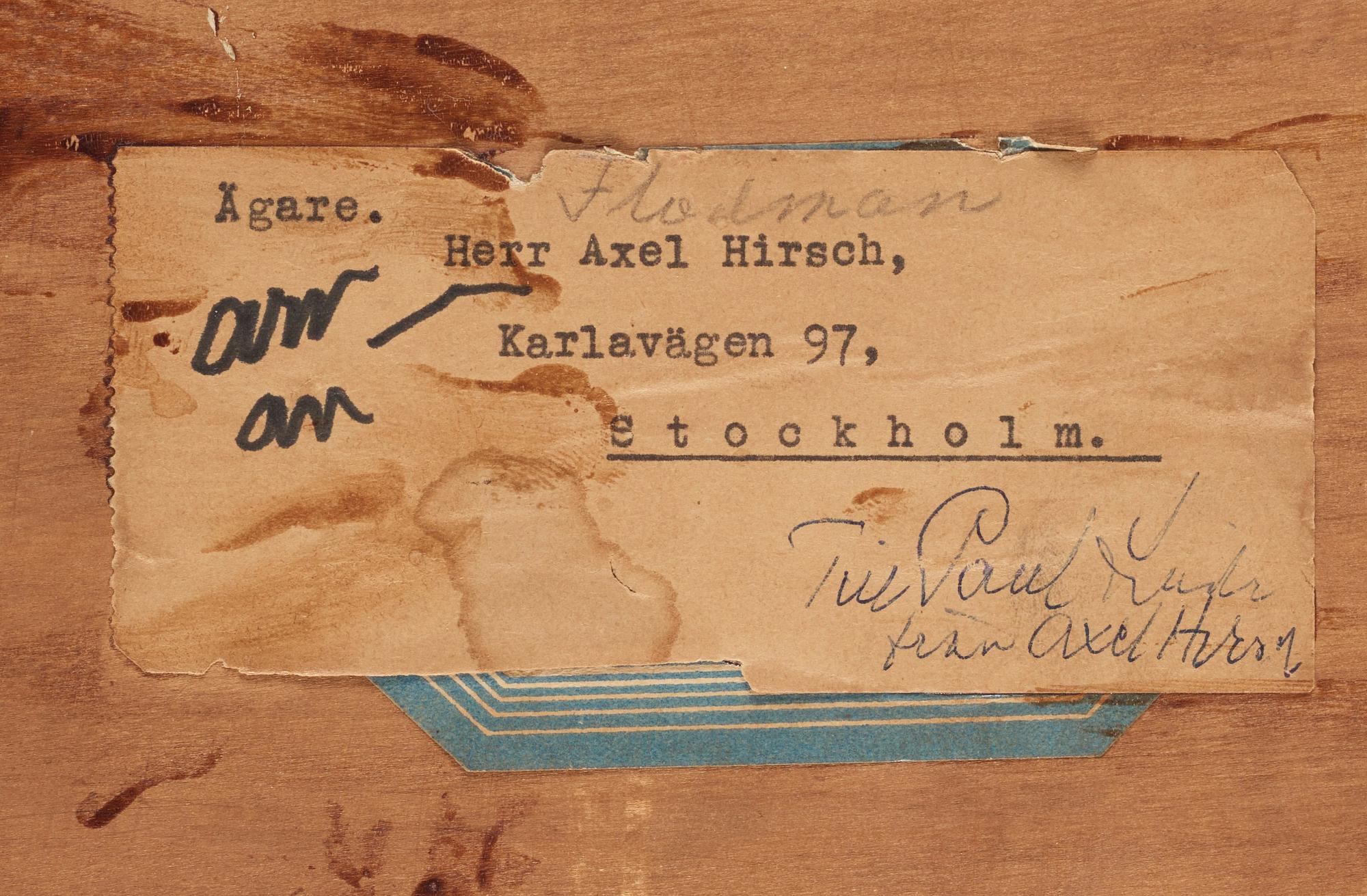 Carl Flodman, Fiskarboställe i Vitemölle, Skåne.