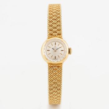 Omega, wristwatch, 18K gold, 17 mm.