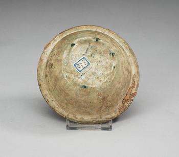A green glazed bowl, Han dynasty (206 BC – 220 AD).