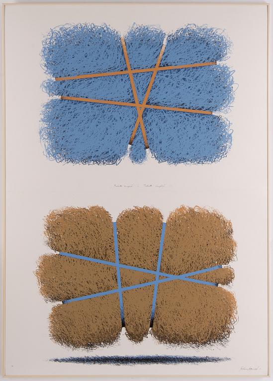 Kimmo Kaivanto,  silkscreen in colours, diptych, signed 50/50.