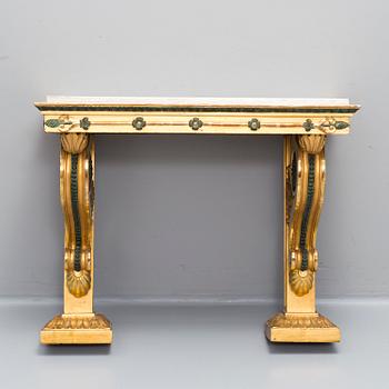 A Swedish Empire console table, early 19th century.