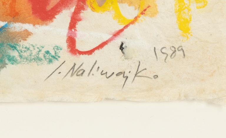 Jan Naliwajko, mixed media on paper, signed and dated 1989.