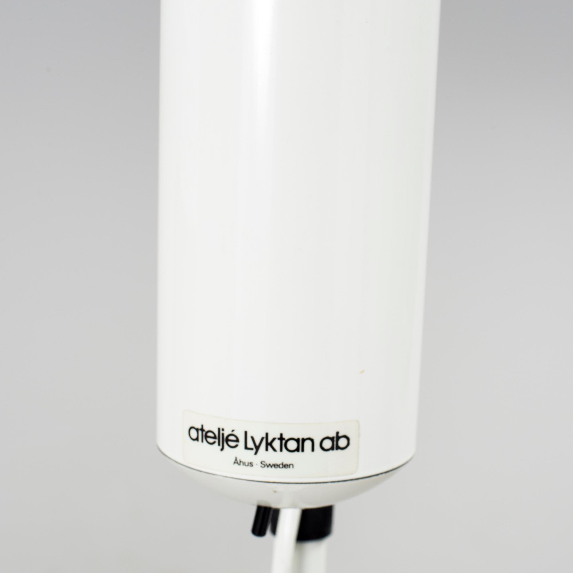 A floor lamp, "Skarabé" Ateljé Lyktan, Sweden. 20 th century.
