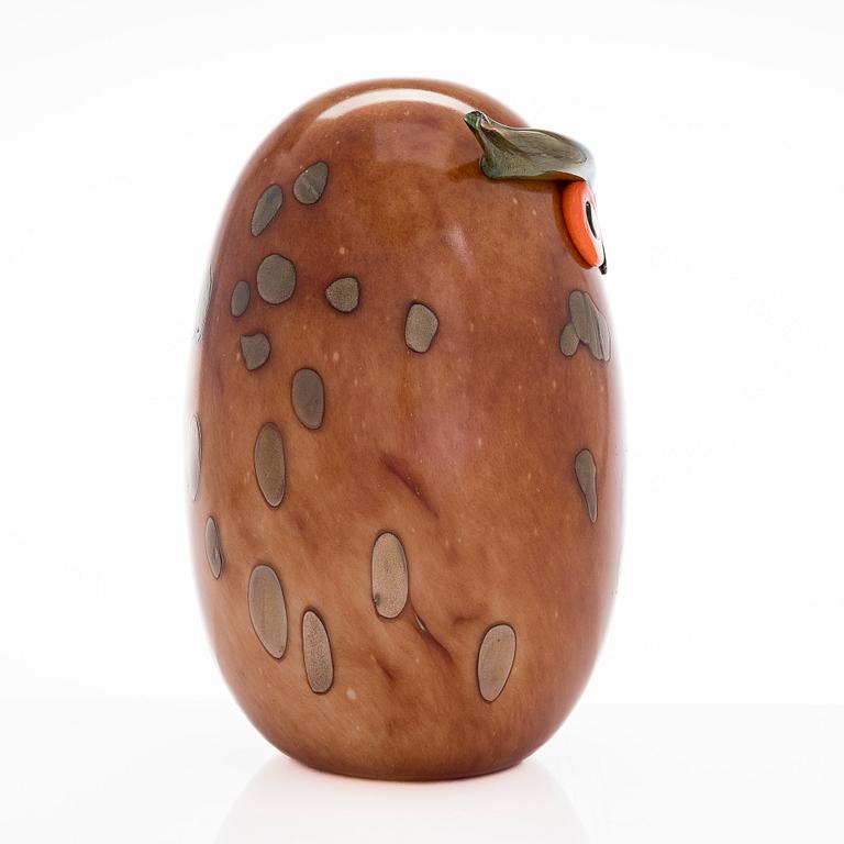 Oiva Toikka, A glass bird, 'Uhuu', signed O. Toikka Nuutajärvi.