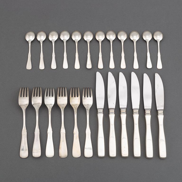 Eric Löfman, a swedish silver cutlery service, model 'Uppsala' (24 pieces). MGAB, Linköping.